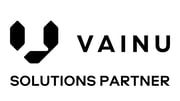 Vainu partner badge horizontal black background